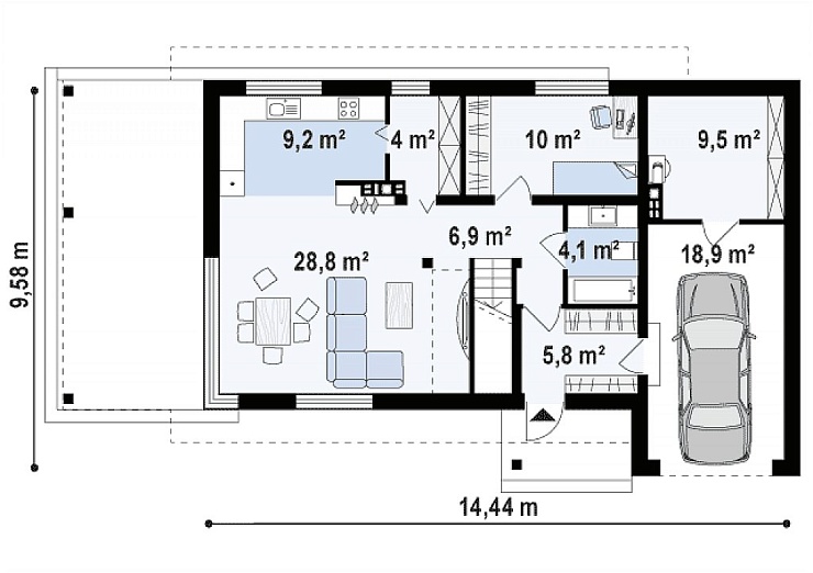 Проект каркасного дома «Нова»